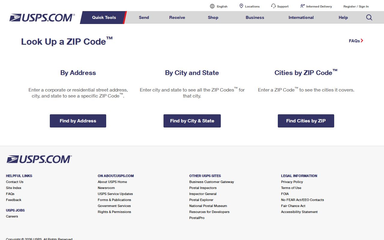 South Milwaukee ZIP code directory USPS lookup screen