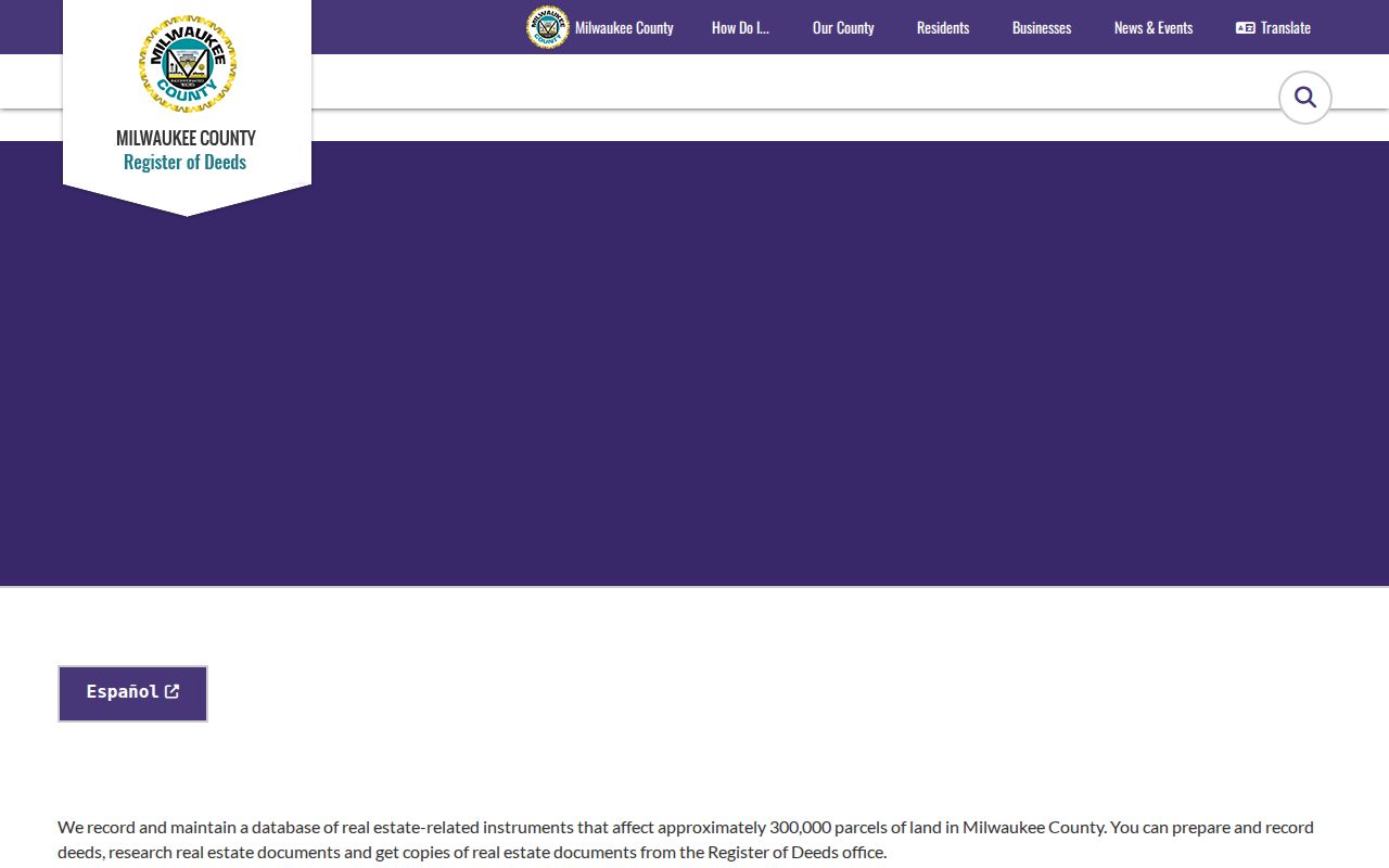 Milwaukee County real estate records page used for South Milwaukee house history